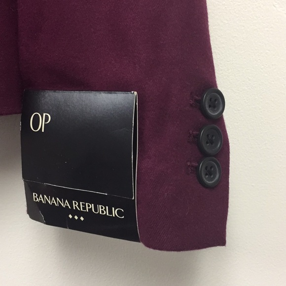 Banana Republic maroon blazer NWT 0P - Picture 2 of 8